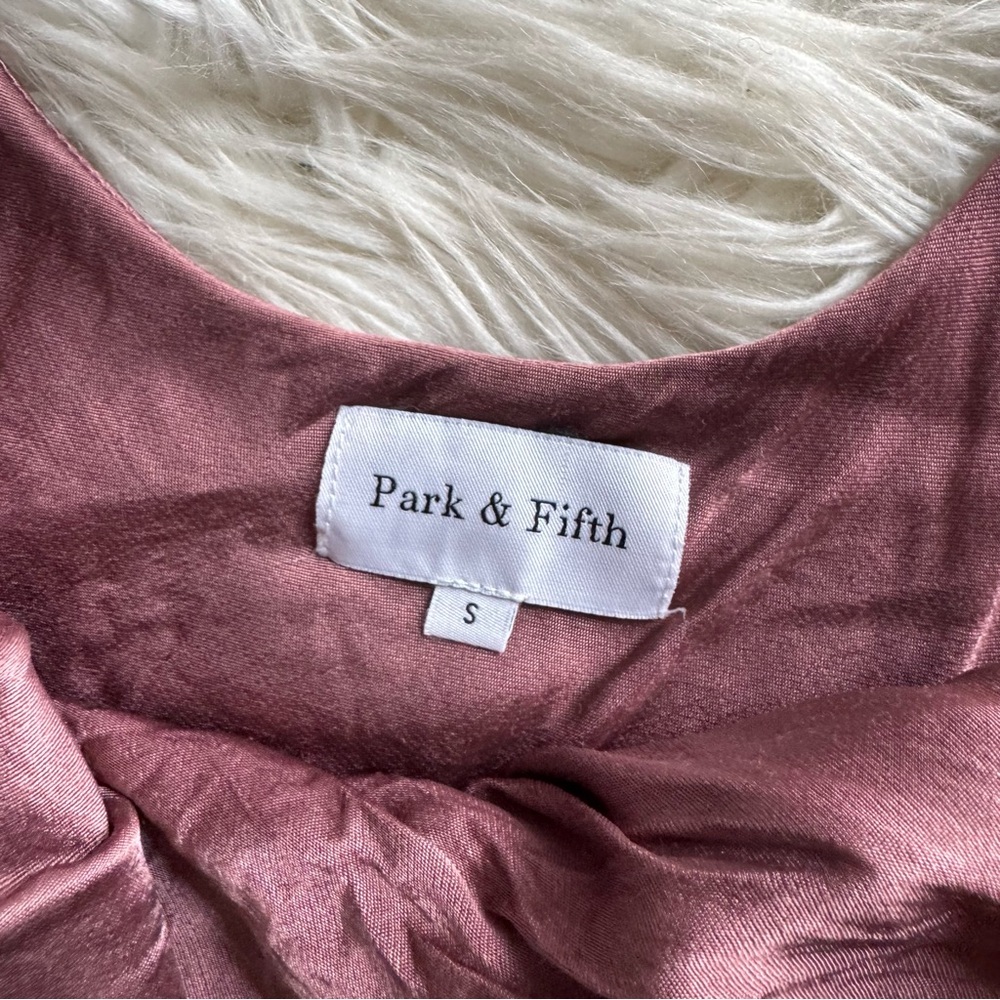 Park & Fifth Pink Satin Midi Dress